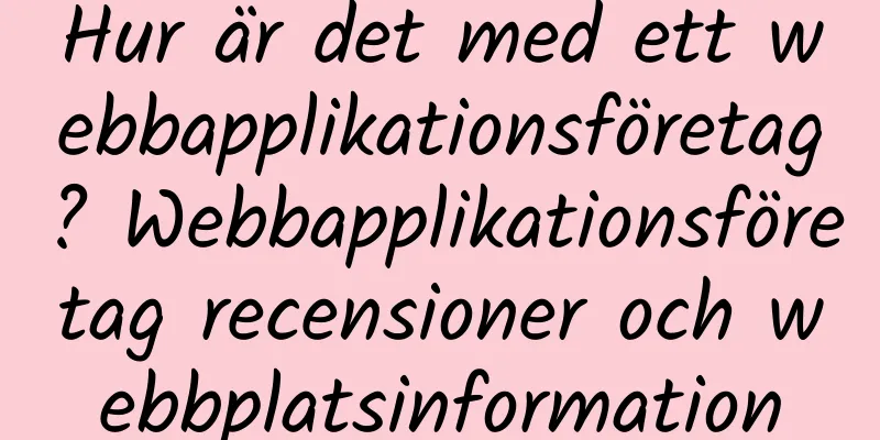 Hur är det med ett webbapplikationsföretag? Webbapplikationsföretag recensioner och webbplatsinformation