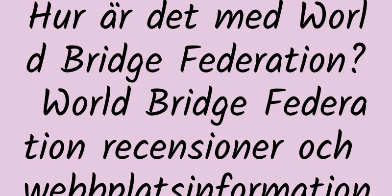 Hur är det med World Bridge Federation? World Bridge Federation recensioner och webbplatsinformation