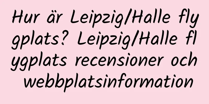 Hur är Leipzig/Halle flygplats? Leipzig/Halle flygplats recensioner och webbplatsinformation
