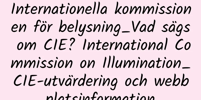 Internationella kommissionen för belysning_Vad sägs om CIE? International Commission on Illumination_CIE-utvärdering och webbplatsinformation