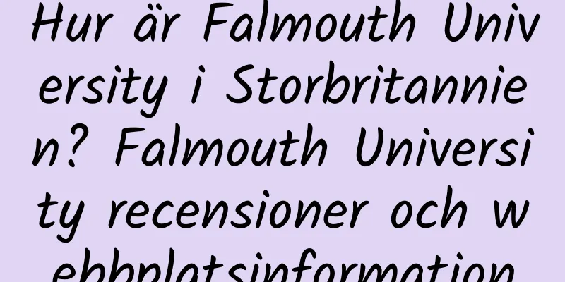 Hur är Falmouth University i Storbritannien? Falmouth University recensioner och webbplatsinformation
