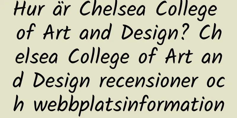 Hur är Chelsea College of Art and Design? Chelsea College of Art and Design recensioner och webbplatsinformation