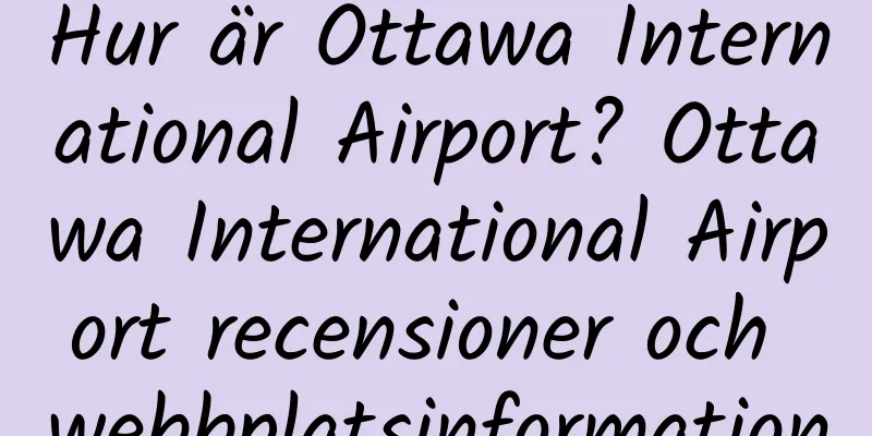 Hur är Ottawa International Airport? Ottawa International Airport recensioner och webbplatsinformation