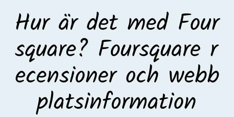 Hur är det med Foursquare? Foursquare recensioner och webbplatsinformation