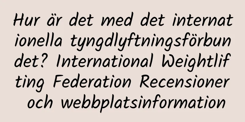 Hur är det med det internationella tyngdlyftningsförbundet? International Weightlifting Federation Recensioner och webbplatsinformation