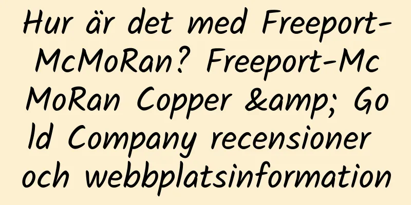 Hur är det med Freeport-McMoRan? Freeport-McMoRan Copper & Gold Company recensioner och webbplatsinformation