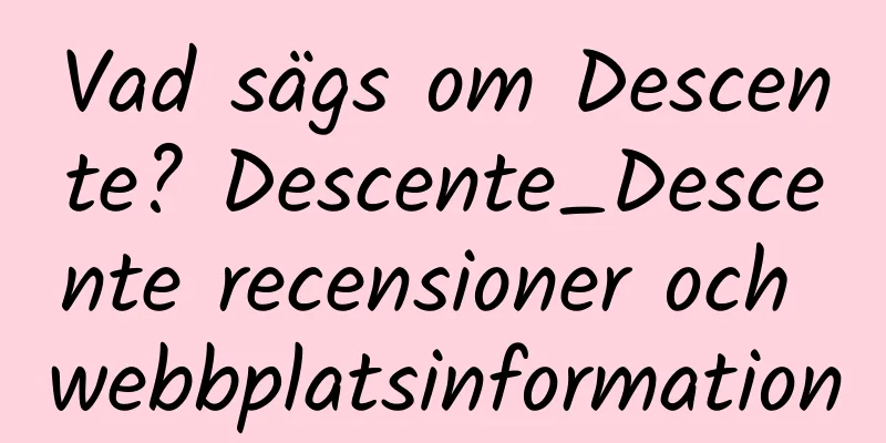 Vad sägs om Descente? Descente_Descente recensioner och webbplatsinformation