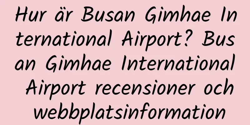 Hur är Busan Gimhae International Airport? Busan Gimhae International Airport recensioner och webbplatsinformation