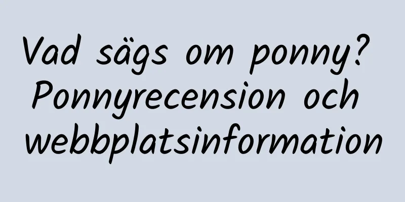 Vad sägs om ponny? Ponnyrecension och webbplatsinformation