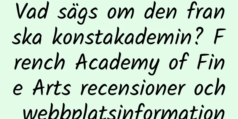 Vad sägs om den franska konstakademin? French Academy of Fine Arts recensioner och webbplatsinformation
