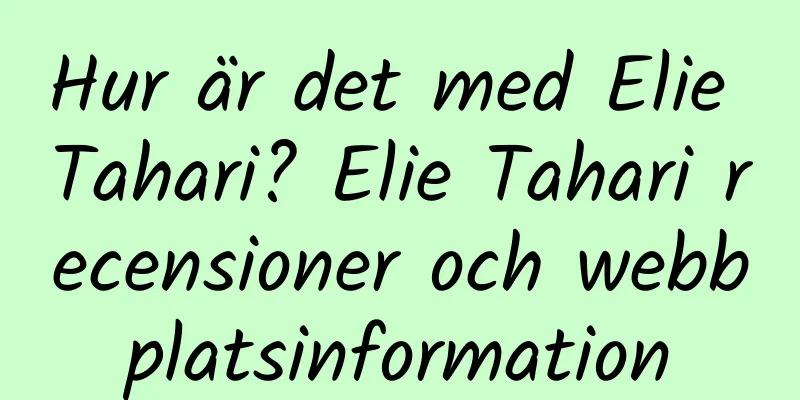 Hur är det med Elie Tahari? Elie Tahari recensioner och webbplatsinformation
