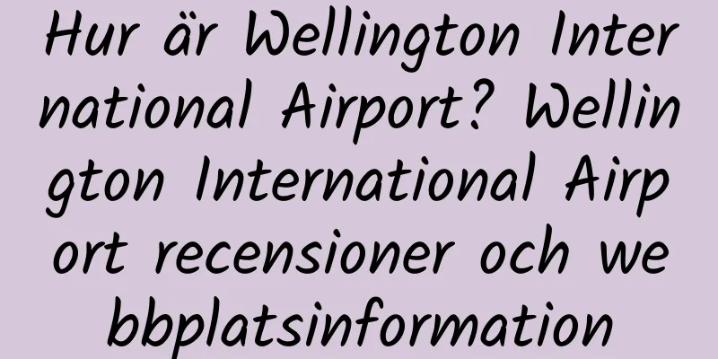 Hur är Wellington International Airport? Wellington International Airport recensioner och webbplatsinformation
