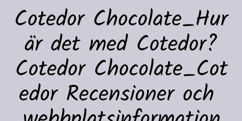 Cotedor Chocolate_Hur är det med Cotedor? Cotedor Chocolate_Cotedor Recensioner och webbplatsinformation