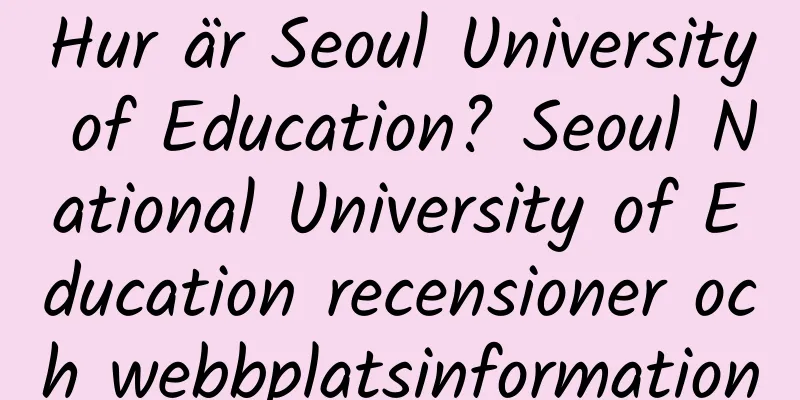 Hur är Seoul University of Education? Seoul National University of Education recensioner och webbplatsinformation