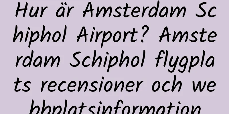 Hur är Amsterdam Schiphol Airport? Amsterdam Schiphol flygplats recensioner och webbplatsinformation