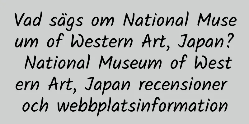 Vad sägs om National Museum of Western Art, Japan? National Museum of Western Art, Japan recensioner och webbplatsinformation