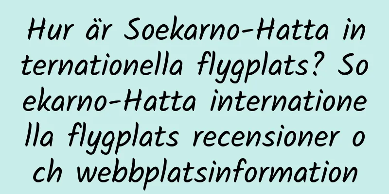Hur är Soekarno-Hatta internationella flygplats? Soekarno-Hatta internationella flygplats recensioner och webbplatsinformation