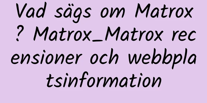 Vad sägs om Matrox? Matrox_Matrox recensioner och webbplatsinformation
