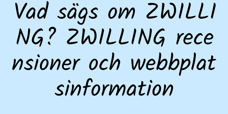 Vad sägs om ZWILLING? ZWILLING recensioner och webbplatsinformation