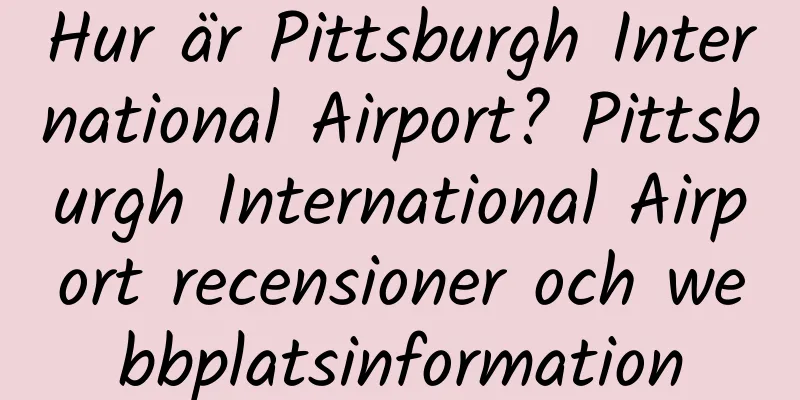 Hur är Pittsburgh International Airport? Pittsburgh International Airport recensioner och webbplatsinformation