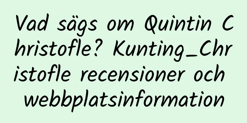 Vad sägs om Quintin Christofle? Kunting_Christofle recensioner och webbplatsinformation