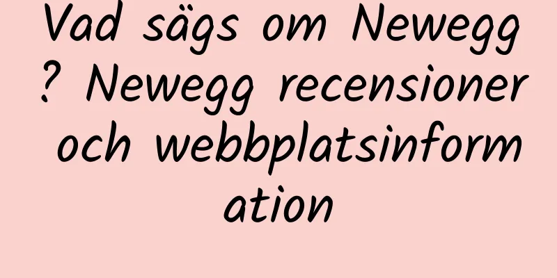 Vad sägs om Newegg? Newegg recensioner och webbplatsinformation