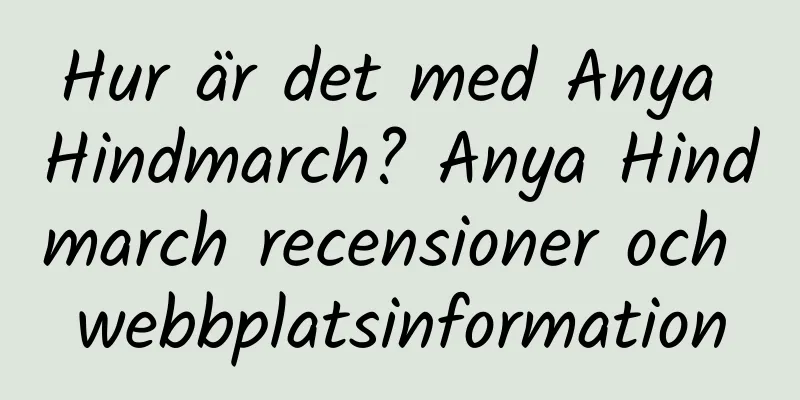 Hur är det med Anya Hindmarch? Anya Hindmarch recensioner och webbplatsinformation