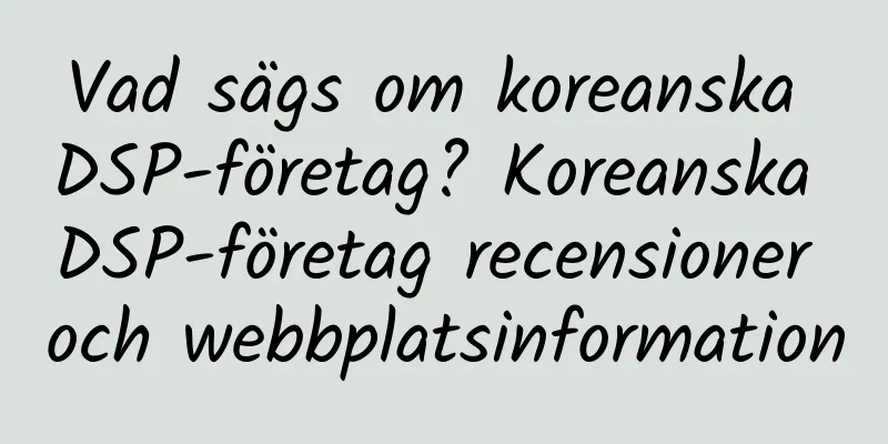 Vad sägs om koreanska DSP-företag? Koreanska DSP-företag recensioner och webbplatsinformation