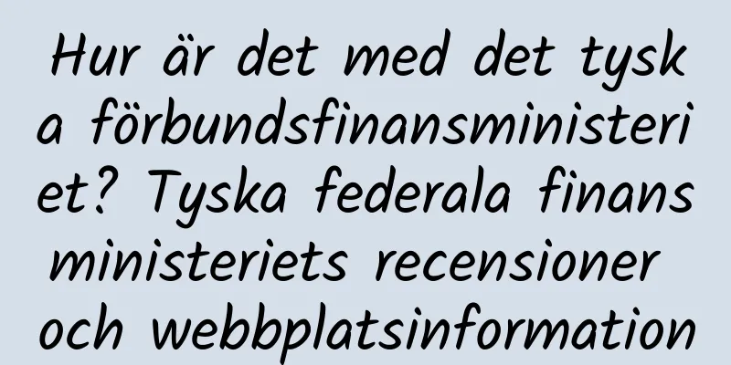 Hur är det med det tyska förbundsfinansministeriet? Tyska federala finansministeriets recensioner och webbplatsinformation