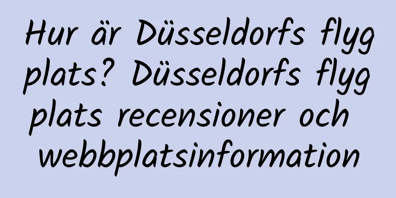 Hur är Düsseldorfs flygplats? Düsseldorfs flygplats recensioner och webbplatsinformation