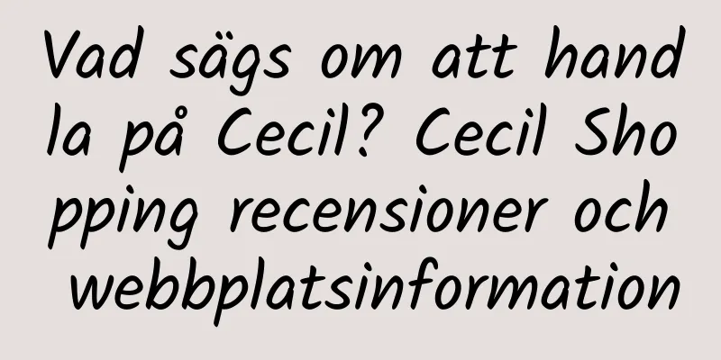 Vad sägs om att handla på Cecil? Cecil Shopping recensioner och webbplatsinformation