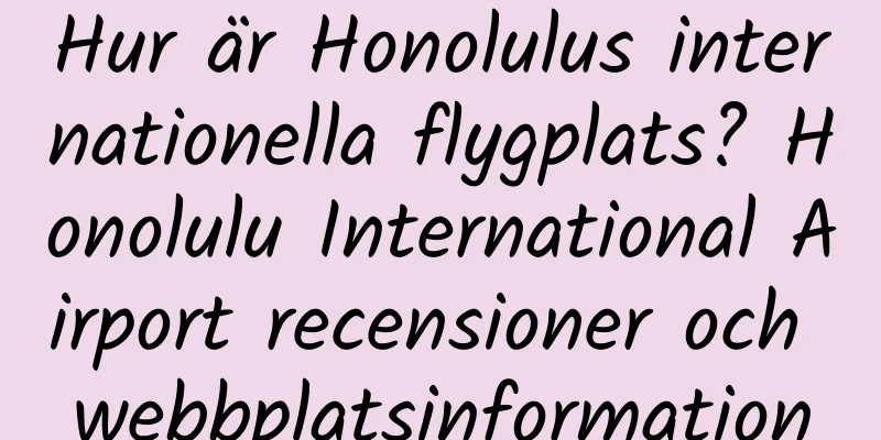 Hur är Honolulus internationella flygplats? Honolulu International Airport recensioner och webbplatsinformation
