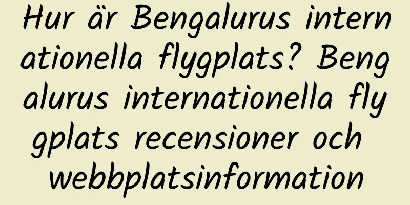 Hur är Bengalurus internationella flygplats? Bengalurus internationella flygplats recensioner och webbplatsinformation
