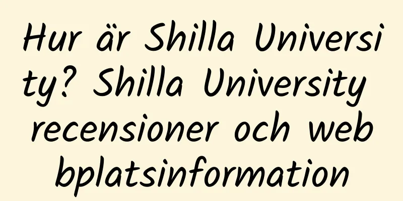 Hur är Shilla University? Shilla University recensioner och webbplatsinformation