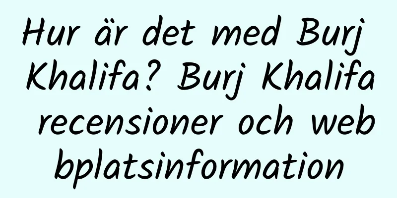Hur är det med Burj Khalifa? Burj Khalifa recensioner och webbplatsinformation
