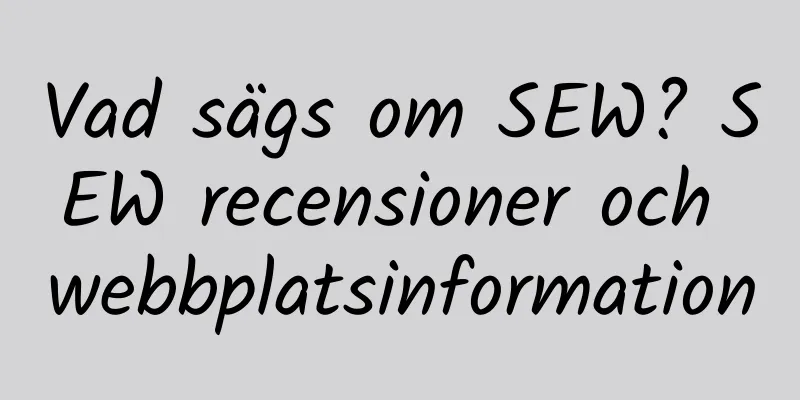 Vad sägs om SEW? SEW recensioner och webbplatsinformation