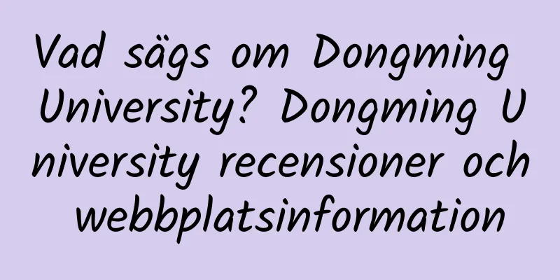 Vad sägs om Dongming University? Dongming University recensioner och webbplatsinformation