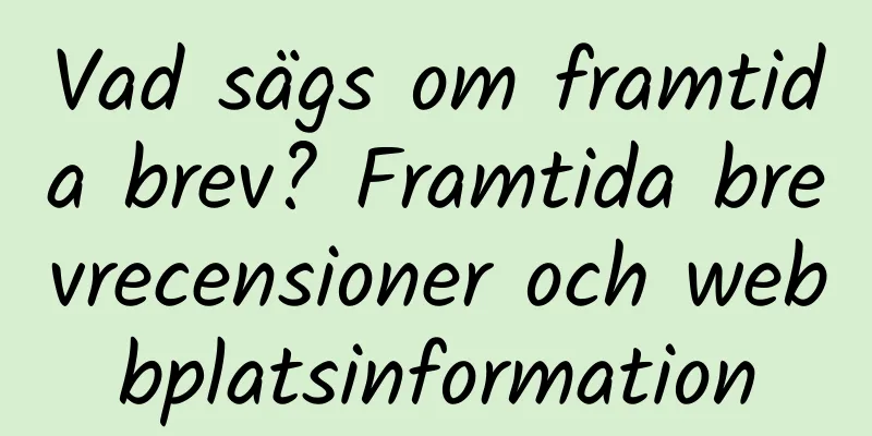 Vad sägs om framtida brev? Framtida brevrecensioner och webbplatsinformation