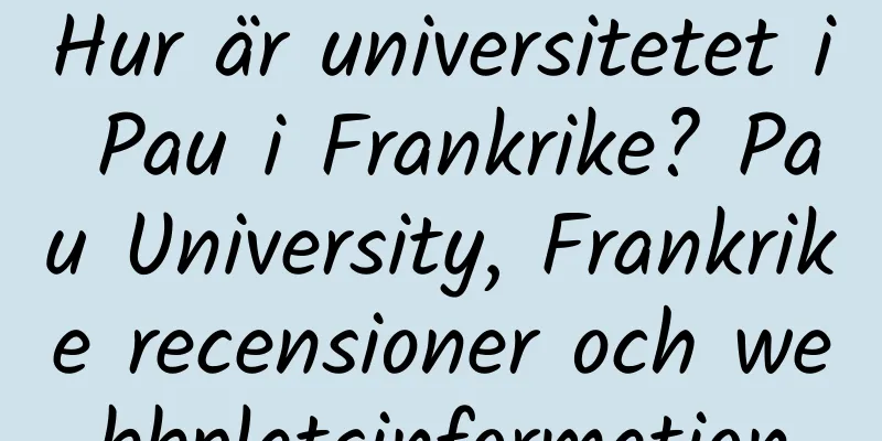 Hur är universitetet i Pau i Frankrike? Pau University, Frankrike recensioner och webbplatsinformation
