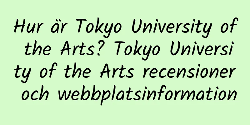 Hur är Tokyo University of the Arts? Tokyo University of the Arts recensioner och webbplatsinformation