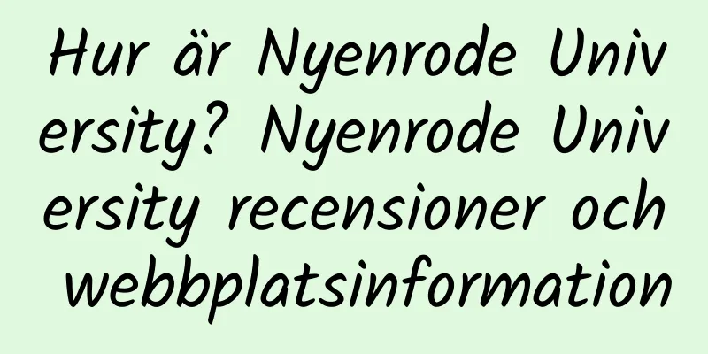 Hur är Nyenrode University? Nyenrode University recensioner och webbplatsinformation