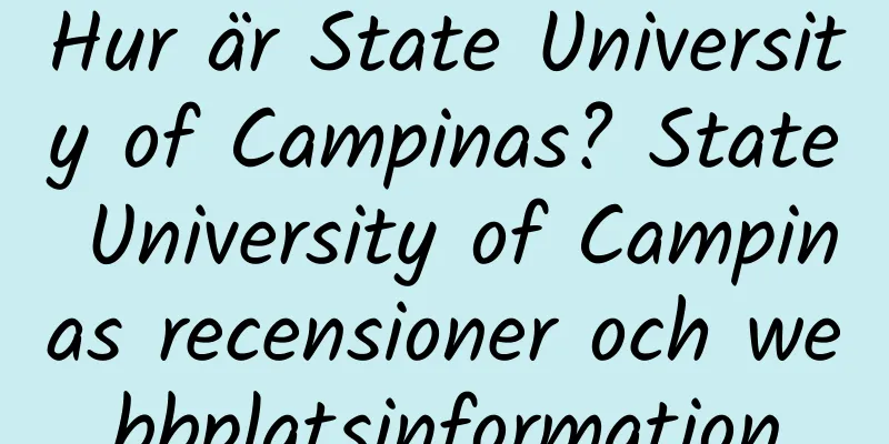 Hur är State University of Campinas? State University of Campinas recensioner och webbplatsinformation